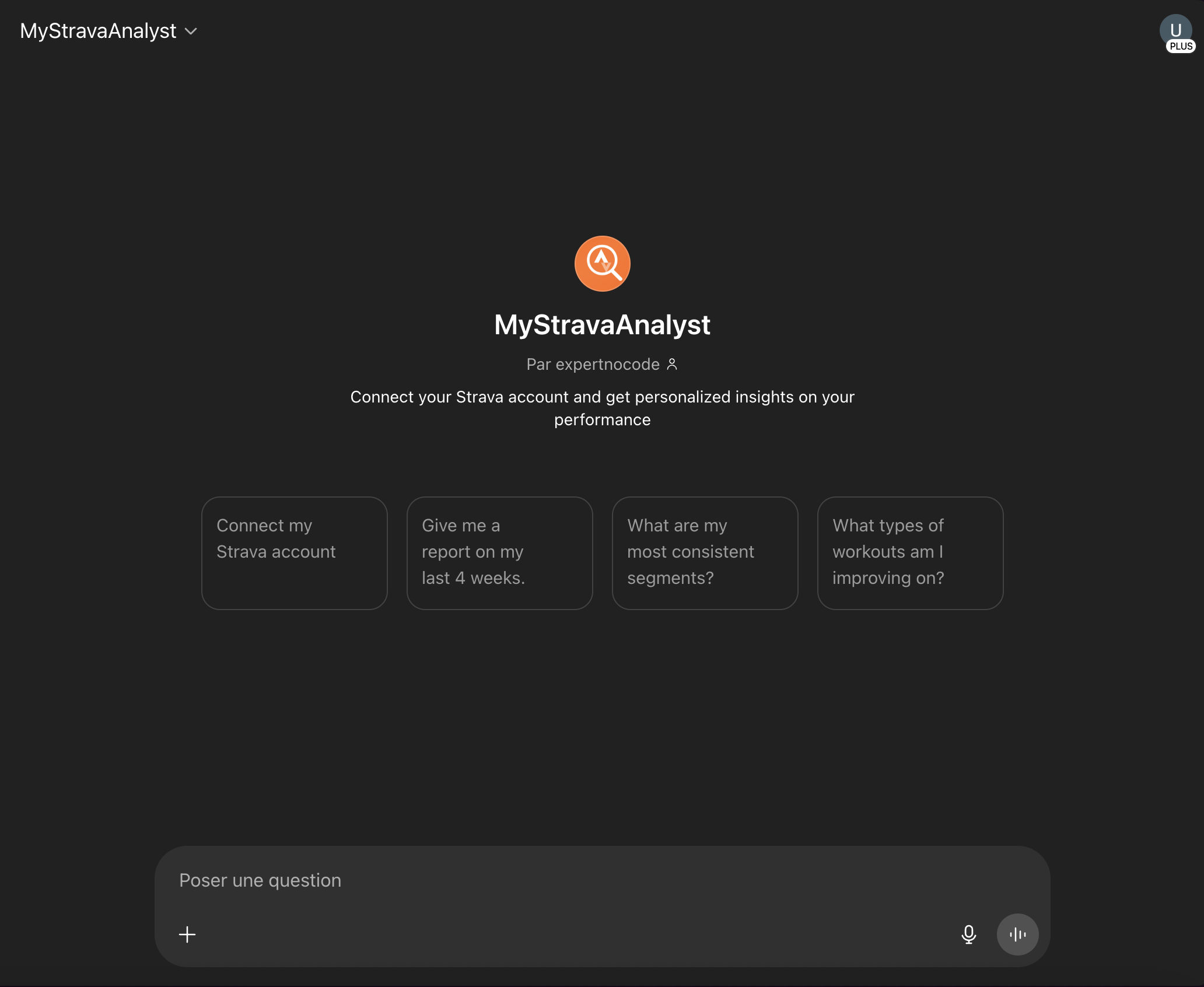 GPT MyStravaAnalyst - capture projet
